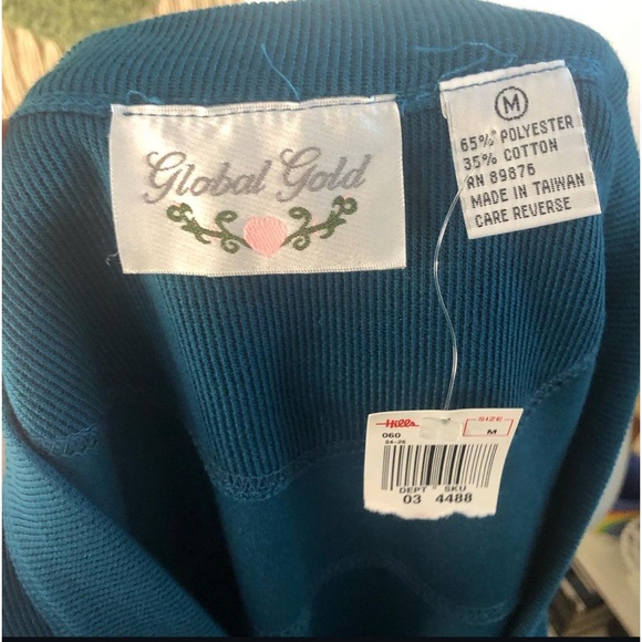 NWT vintage 90s teal cardigan - Picture 4 of 4